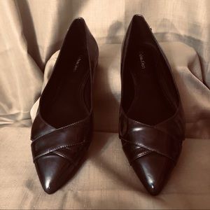 Gently worn: Metallic blue flats